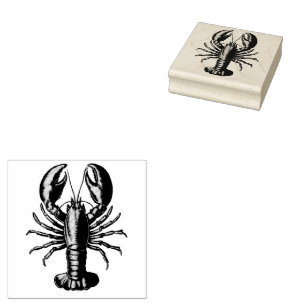 Trendy Lobster  Rubber Stamp