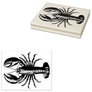 Trendy Lobster  Rubber Stamp