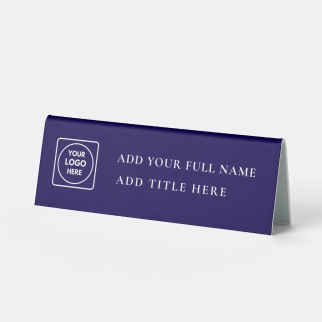 Trendy Logo Desk Plate Pro ID Table Tent (Front)