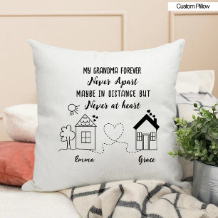 Trendy Long Distance Best Grandmother Forever Cushion