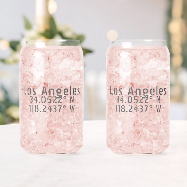 Trendy Los Angeles Coordinates Can Glass Set (Insitu (Wedding))