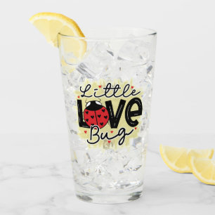 Trendy Love Bug Valentines Day Glass