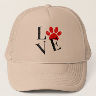 TRENDY LOVE DOG MOM PAW   TRUCKER HAT