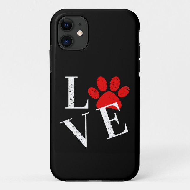 TRENDY LOVE DOG PAW  Case-Mate iPhone CASE (Back)