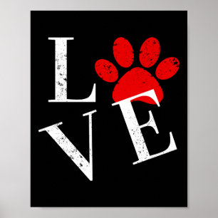 TRENDY LOVE DOG PAW POSTER