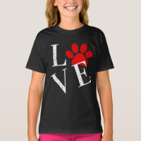 TRENDY LOVE DOG PAW  T-Shirt
