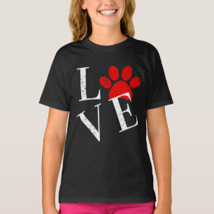 TRENDY LOVE DOG PAW  T-Shirt