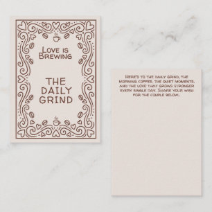 Trendy Love Is Brewing Bridal Shower Enclosure Card