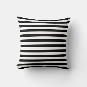 Trendy Luxury Black and white stripes pattern Cushion