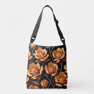 Trendy Luxury Boho Gold Rose Collection Crossbody Bag