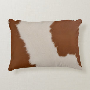 Trendy Luxury Elegant Faux Cow Leather Collection Decorative Cushion