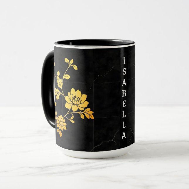 Trendy Luxury Elegant Floral Collection Mug (Front Left)