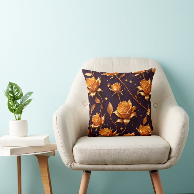Trendy Luxury Gold Boho Rose Collection Cushion (Chair)