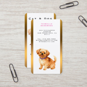 Trendy Luxury Grooming Dog Personalized Collection Business Card
