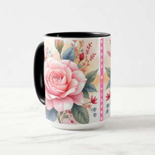 Trendy Luxury Pink Roses Beautiful Collection Mug