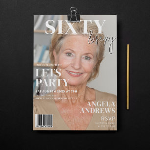 Trendy Magazine Cover   60th Birthday Party Invitation