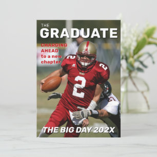 Trendy Magazine Cover Graduation Invitation