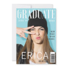 Trendy Magazine Cover Inspired Grad Invitation