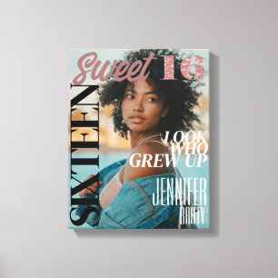 Trendy magazine cover sweet sixteen Canvas Print
