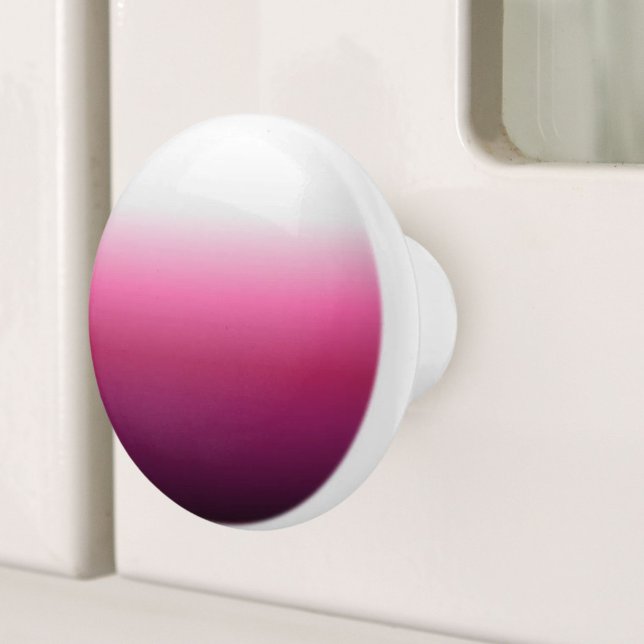 trendy magenta maroon marsala burgundy ombre ceramic knob (trendy magenta maroon marsala burgundy ombre ceramic knob)