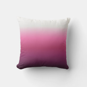 trendy magenta maroon marsala burgundy ombre cushion