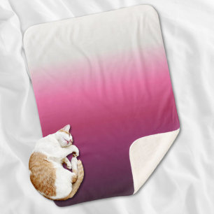 trendy magenta maroon marsala burgundy ombre sherpa blanket