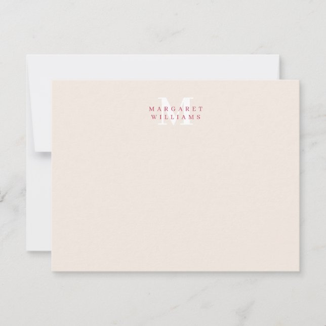 Trendy Magenta Simple Modern Minimalist Card (Front)