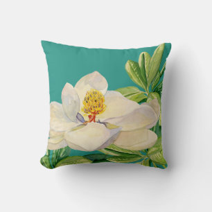 Trendy Magnolia Floral art Decorative Throw Pillow