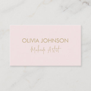 Trendy Makeup Artist Business Cards   Blush Pink
