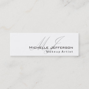 Trendy Makeup Artist White Style Business Card