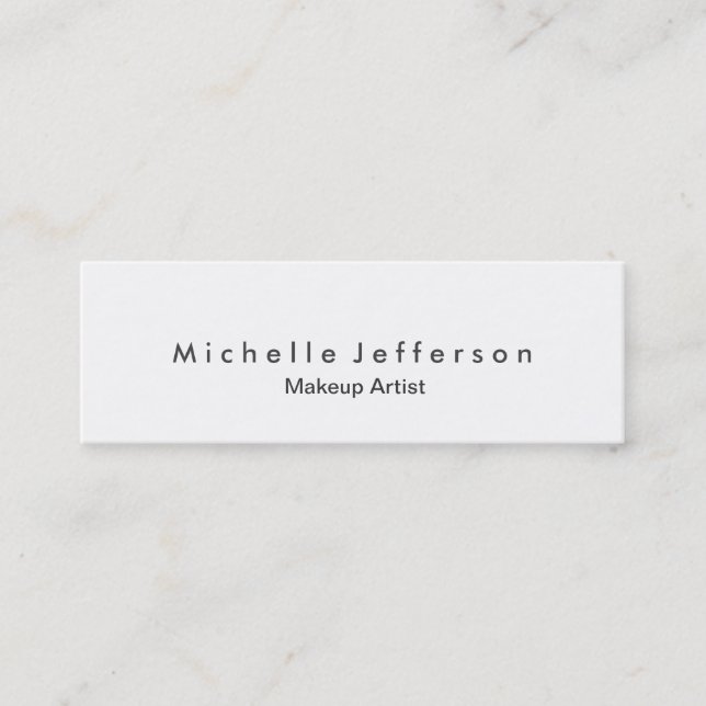 Trendy Makeup Artist White Style Business Card (Front)