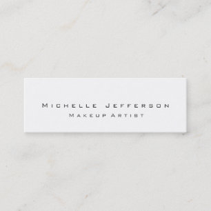 Trendy Makeup Artist White Style Business Card