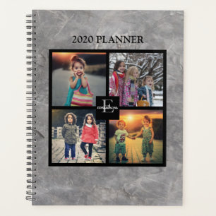 Trendy marble family photo collage personal planner