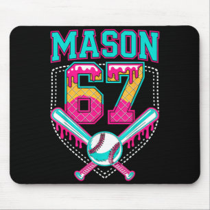 Trendy Mason 67 Mem Ice Cream Drip Baseball Birthd Mouse Mat