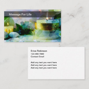 Trendy Massage Beauty Spa Business Cards