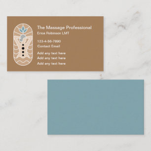 Trendy Massage Therapist Business Cards Design