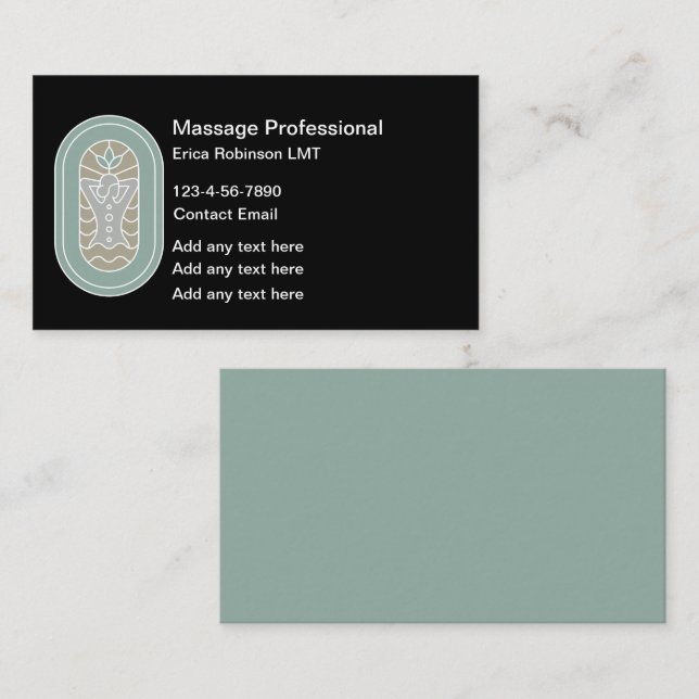 Trendy Massage Therapist Visiting Cards (Front/Back)
