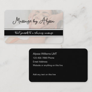 Trendy Massage Therapy Business Cards