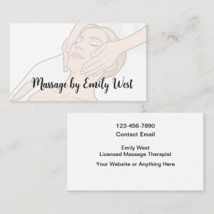 Trendy Massage Therapy Business Cards Design