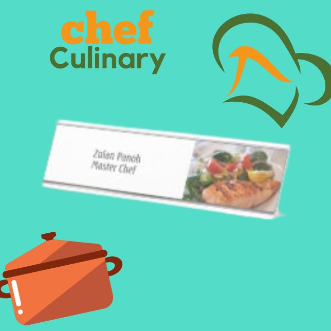 Trendy Master Chef Cook Desk Name Plate (Creator Uploaded)