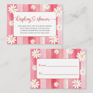 Trendy Meadow Strawberry Books for Baby Shower Enclosure Card