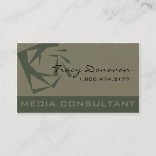 Trendy Media Consultant Designer "Quartz" moss Business Card