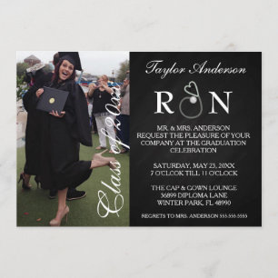 Trendy Medical RN School Graduation Announcement