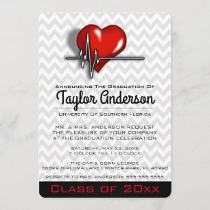 Trendy Medical School Graduation Announcement