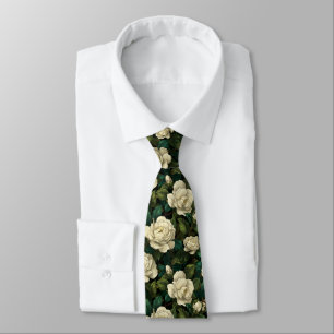 Trendy Mens Fashion Gardenias Flower Tie