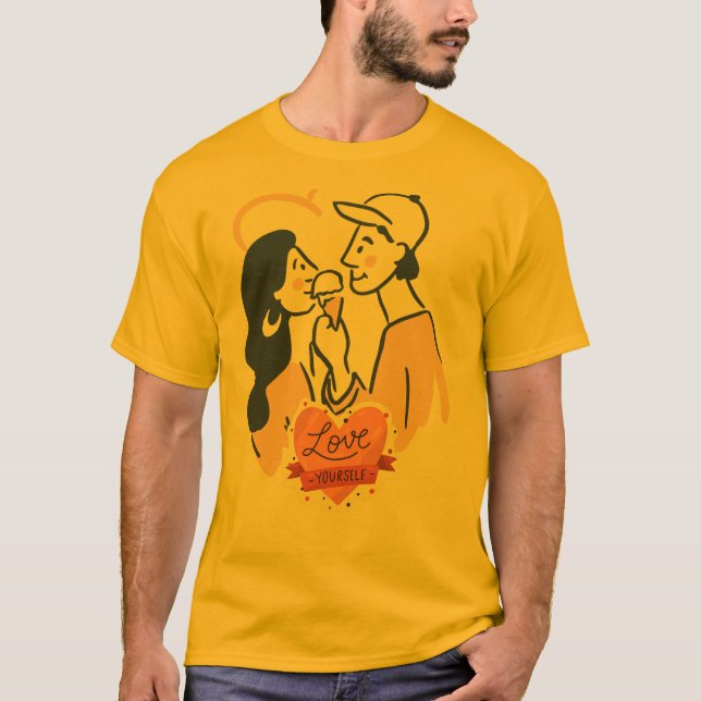 Trendy Men's Love Statement T-Shirts – Stylish Top (Front)