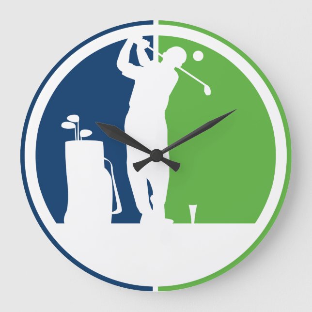 Trendy  Men's Modern Golf Theme Wall Clocks (Front)