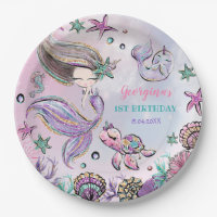 Trendy Mermaid, Sea Turtle & Narwhal Birthday