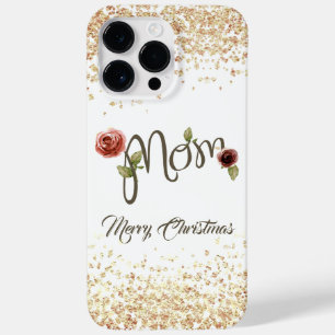 Trendy Merry Christmas Flowery & Sparkling Mum Case-Mate iPhone 14 Pro Max Case