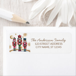 Trendy Merry Christmas Nutcracker Return Address  